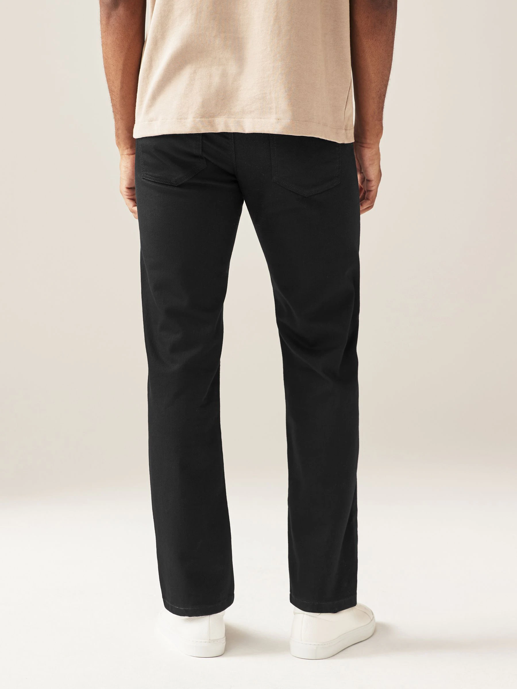 Effen zwart - Rechte, klassieke jeans met stretch