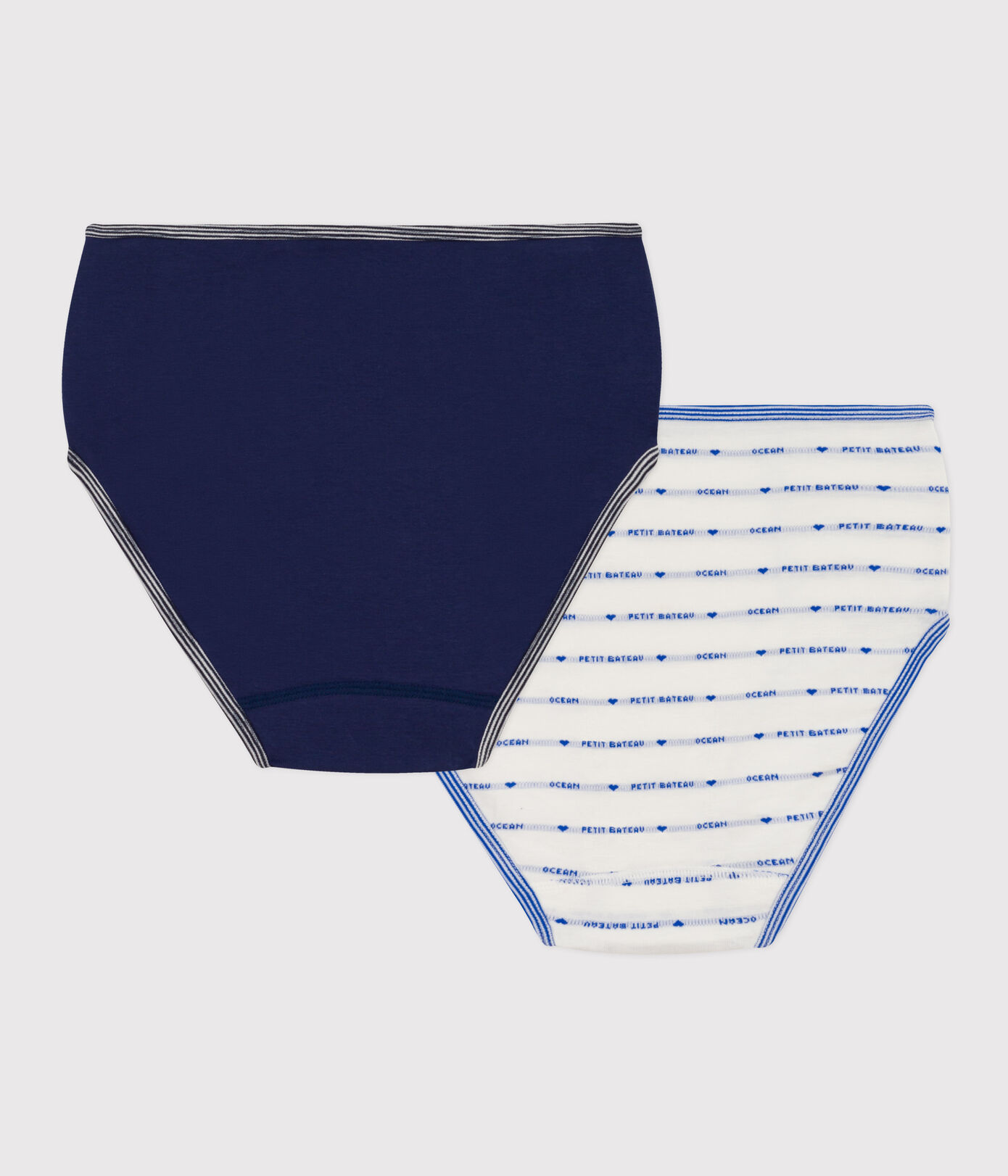 Lot 2 culottes taille haute en coton Femme
