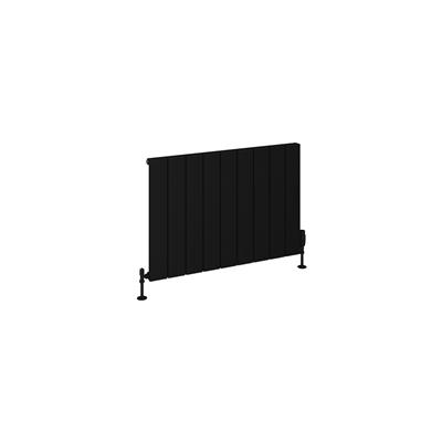 Eastbrook Rosano horizontale aluminium radiator 60x85cm Mat zwart 999 watt