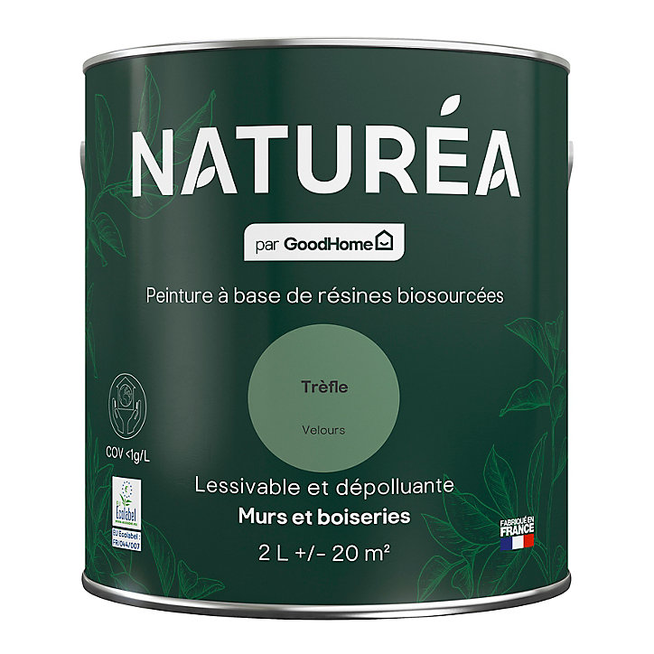 Peinture murs et boiseries Naturéa par GoodHome trèfle velours 2L