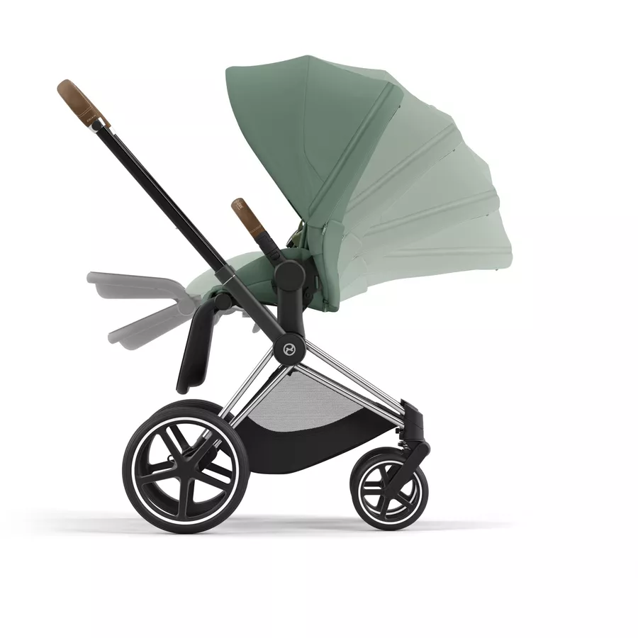 cybex PLATINUM Kombikinderwagen New Priam Chrome Brown Peach Pink