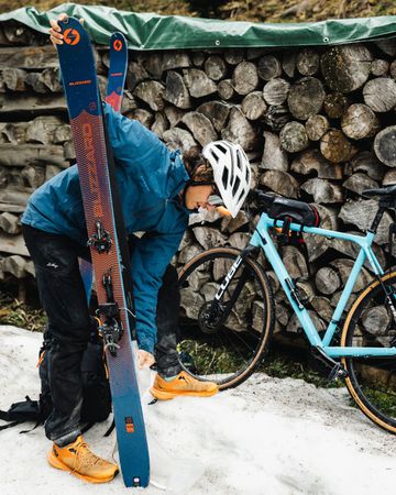 SKI RACK  03 Skiträger für Velos  schwarz