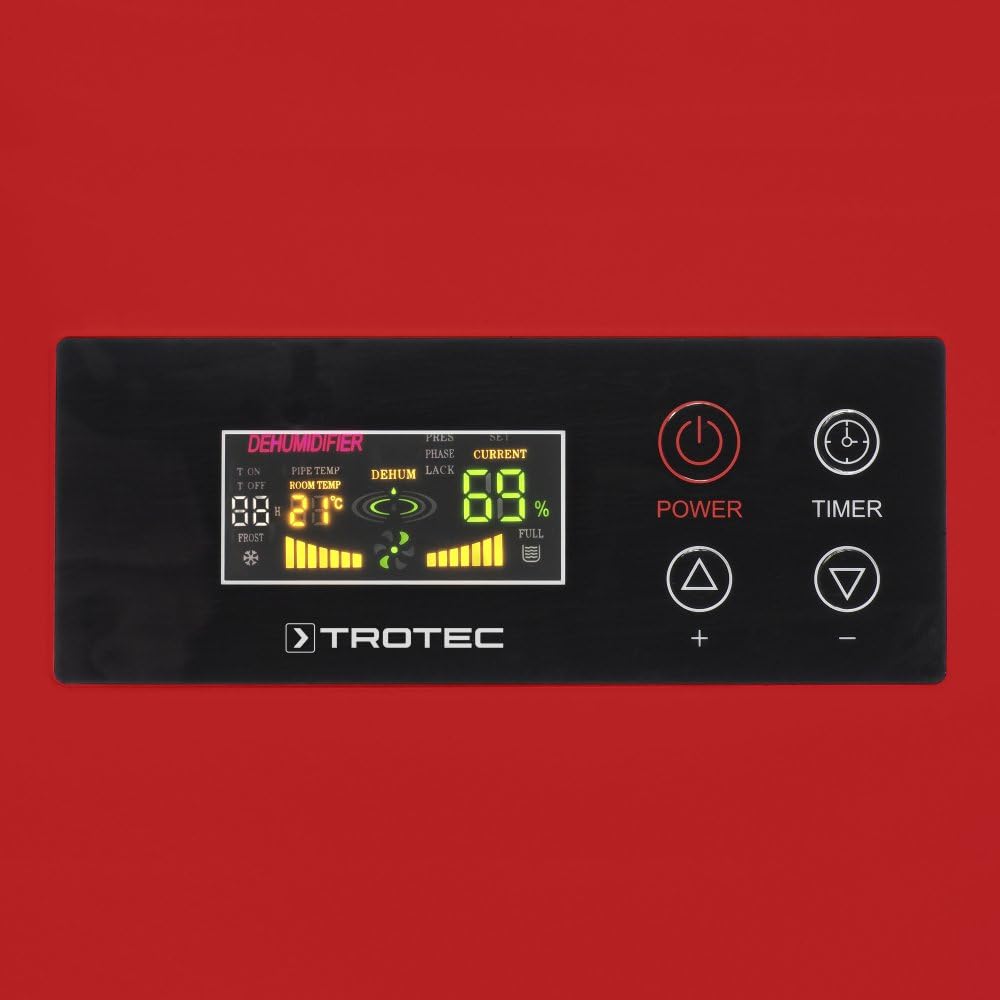 TROTEC Luftentfeuchter TTK 166 ECO – Leistung 52 L/Tag – Fläche 90 m² / 230 m³ – Bautrockner – für große Räume