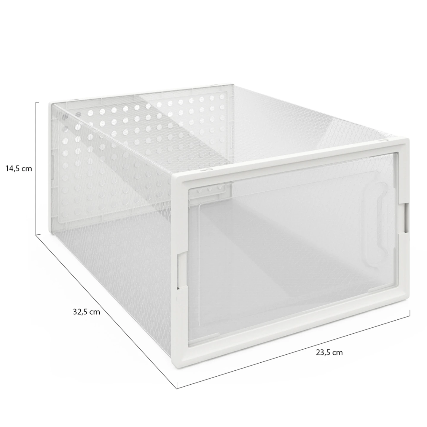 Lot de 12 boites organisateurs à chaussures modulables et empilables transparentes