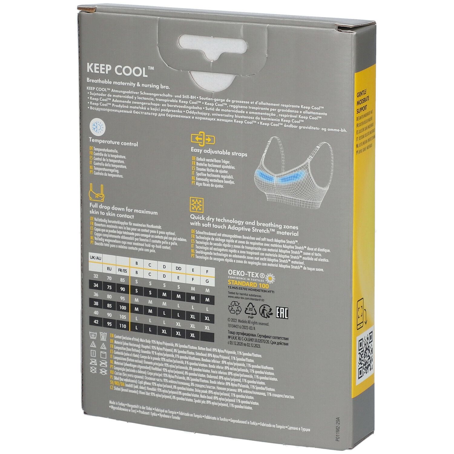 medela® Keep Cool Schwangerschafts Still BH Schwarz Gr. L