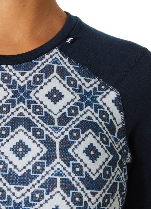 Lifa Merino Midweight Graphic Crew Women undertrøje