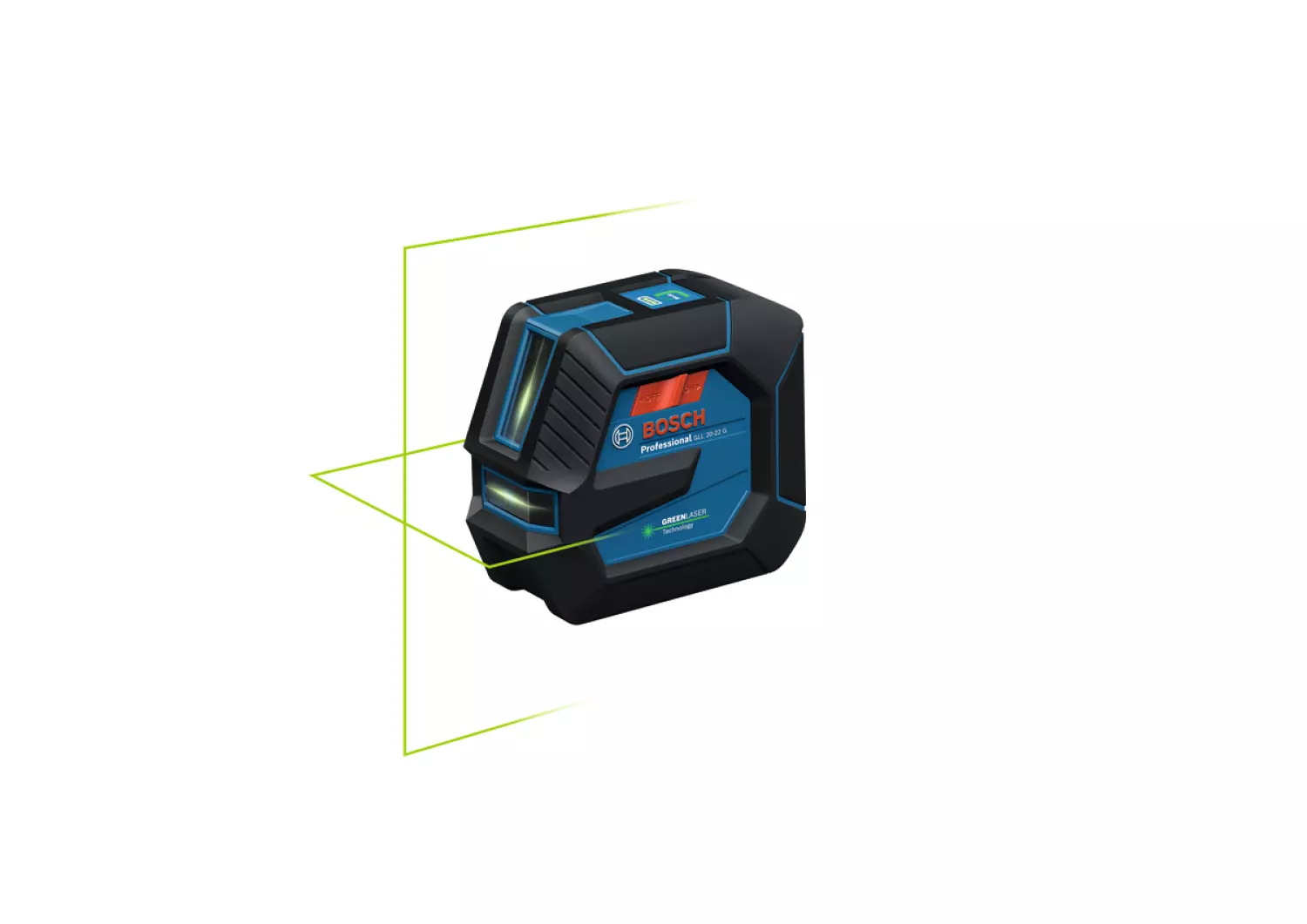 Bosch GLL 20-22 G Kruislijnlaser in tas - Groen - 20m - 2 lijnen - IP65