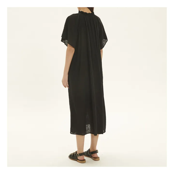 BELLEPIECE Robe Diane Crêpe Bubble | Noir