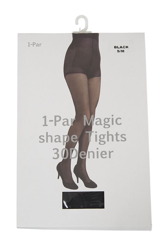 Strømpebukse semi shine 30 denier high waist shaping