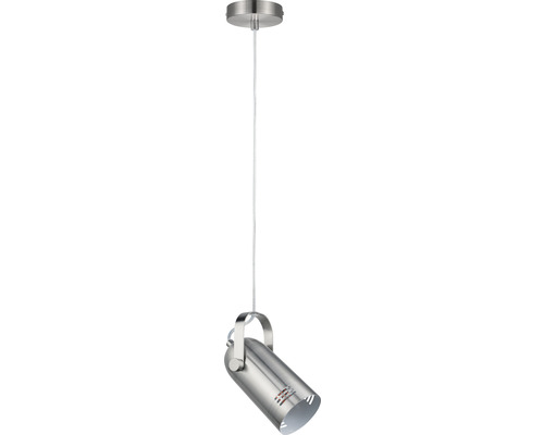 Plantenlamp, 1-lamp, HxØ 180x10 cm, ijzer/geborsteld
