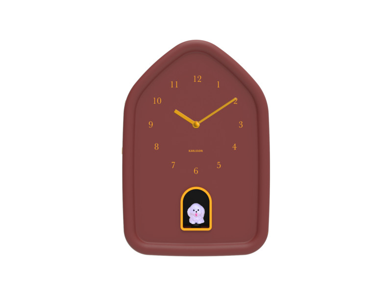 Wall Clock Modern Doggy KA6098BK Black