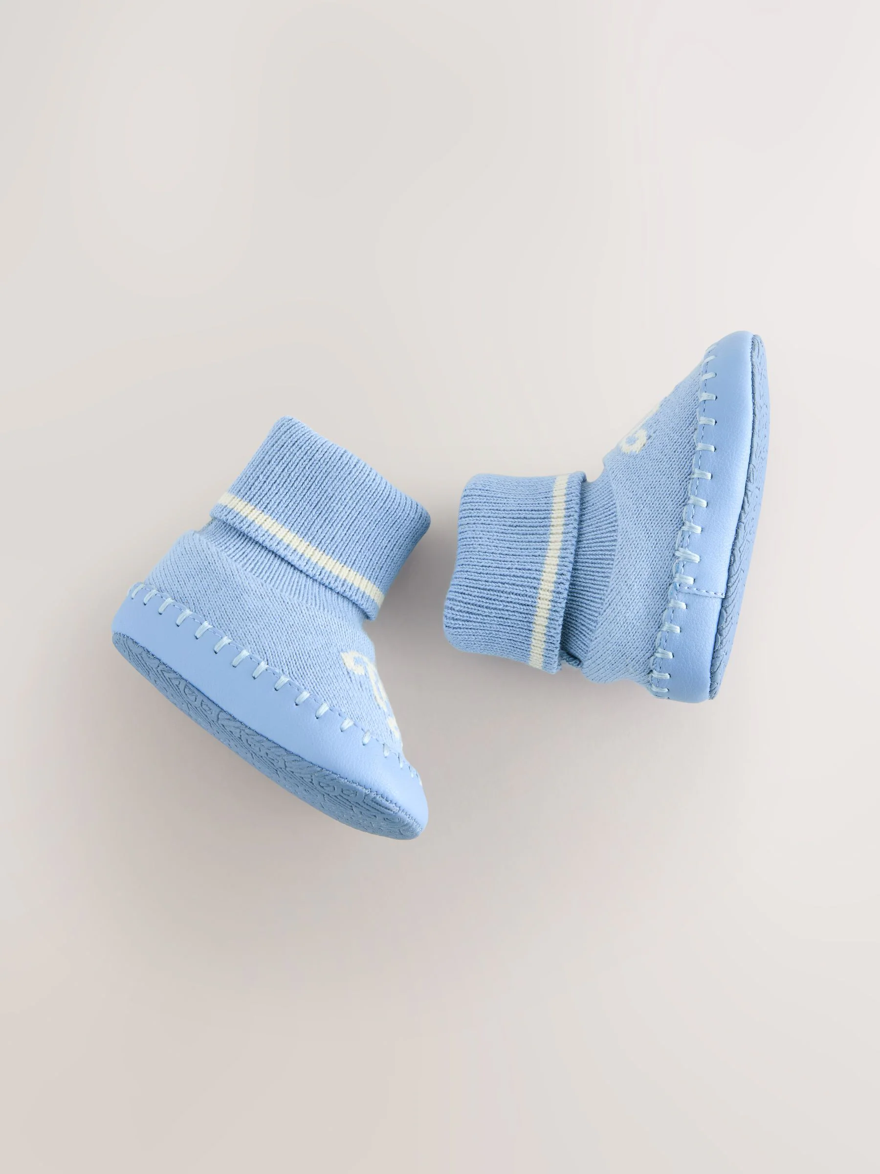 Blauw - Baker by Ted Baker Baby Boys Knitted Booties