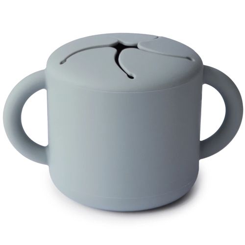 Mushie siliconen snackbeker - stone