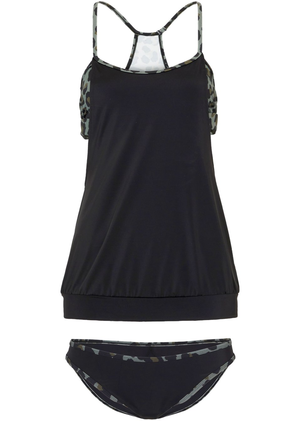 Tankini long (Ens. 2 pces.) avec poche pour prothèse