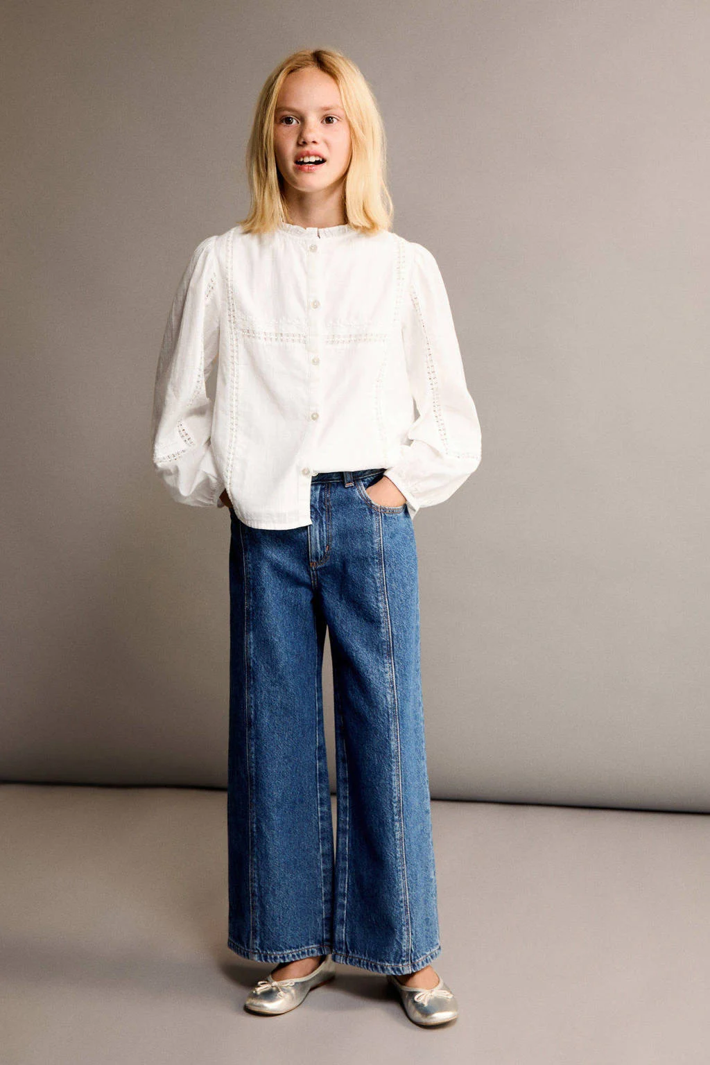 Mango Kids blouse wit
