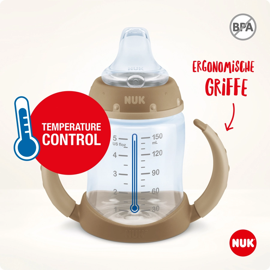 NUK Trinklernflasche First Choice Minnie Maus 150 ml, grau