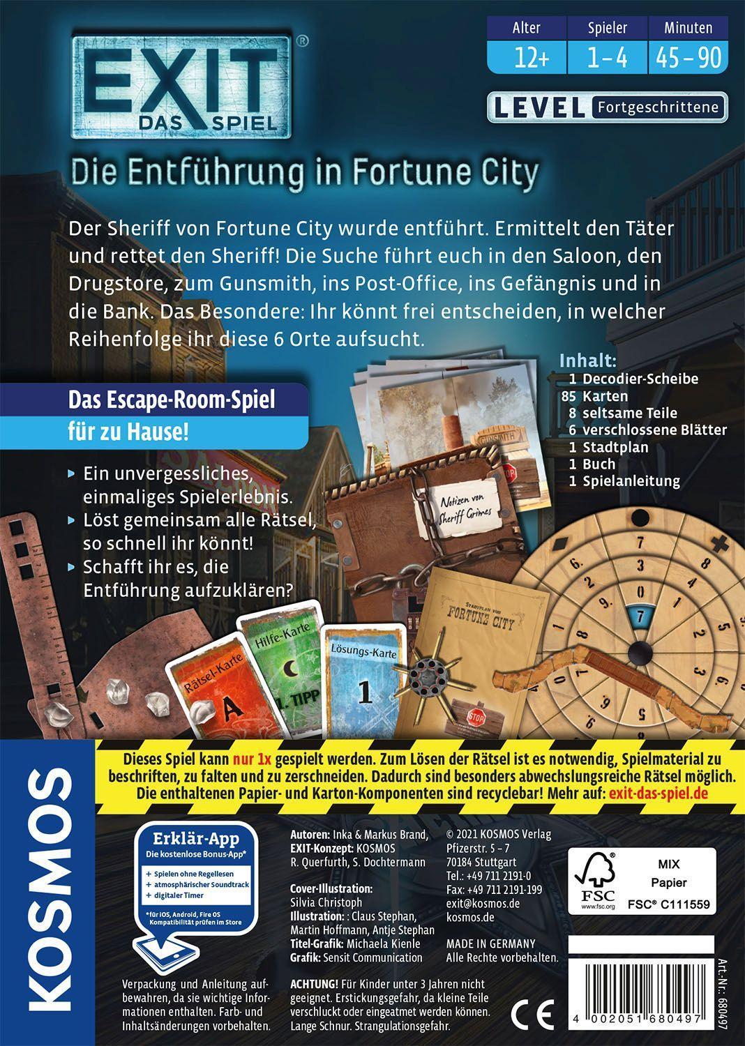 Escape-Spiel EXIT – Die Entführung in Fortune City