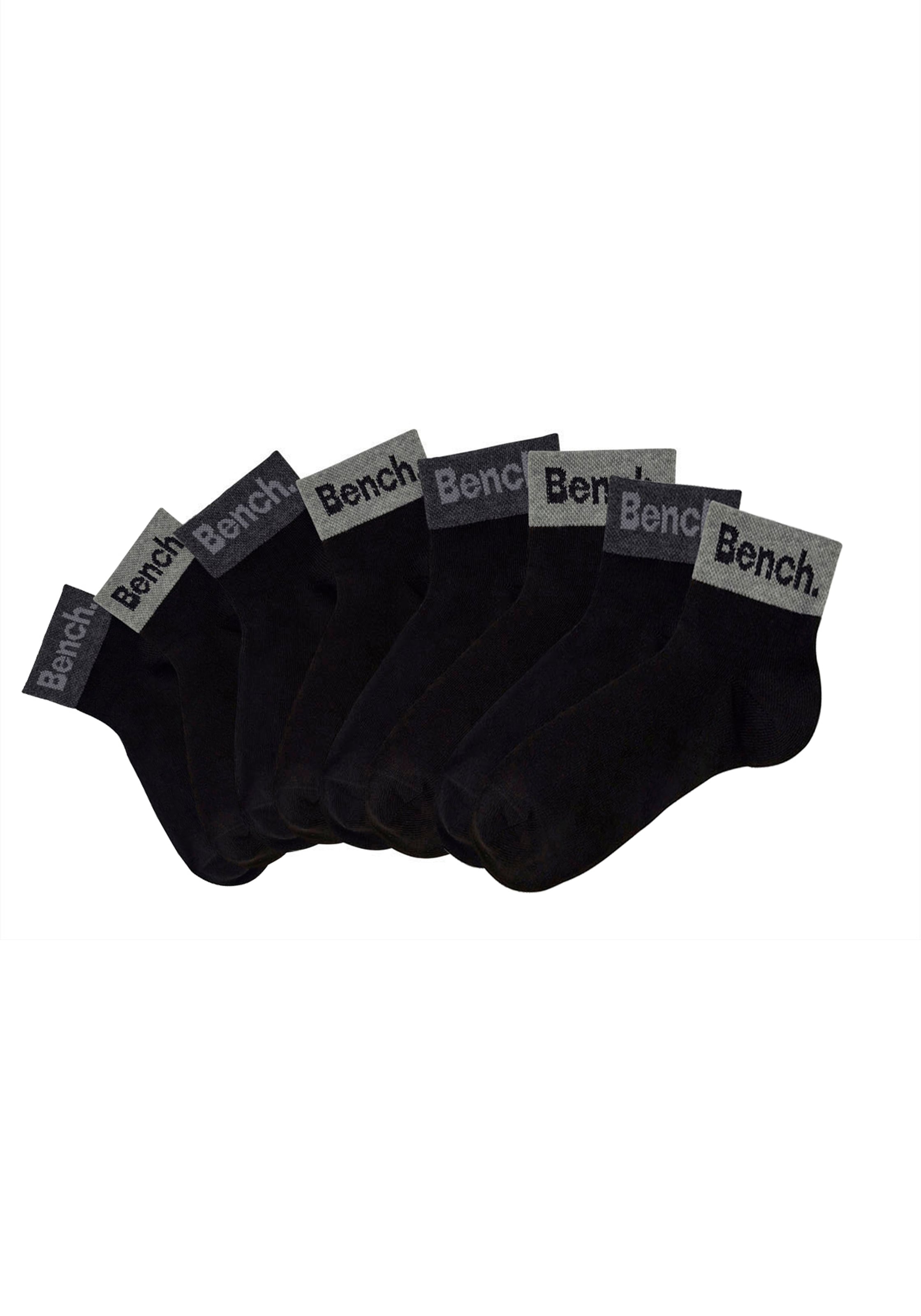 Bench. Kurzsocken Packung, 8 Stk. tlg. mit eingestricktem Schriftzug am Bündchen