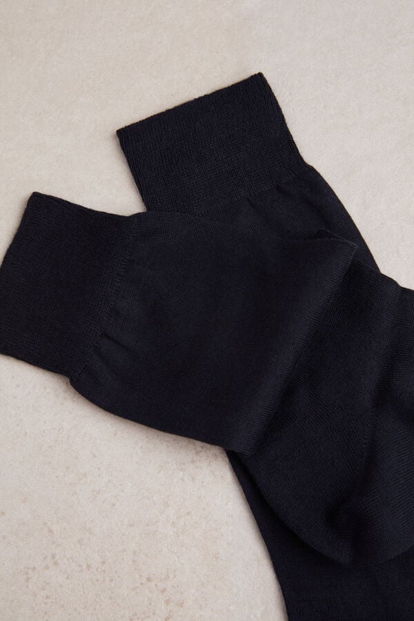 Meias curtas feitas de cashmere, seda e algodão.