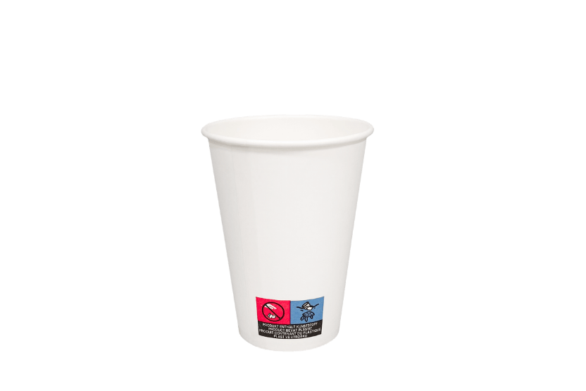 Kartonnen koffiebeker 180cc 7.5oz Ø70mm wit