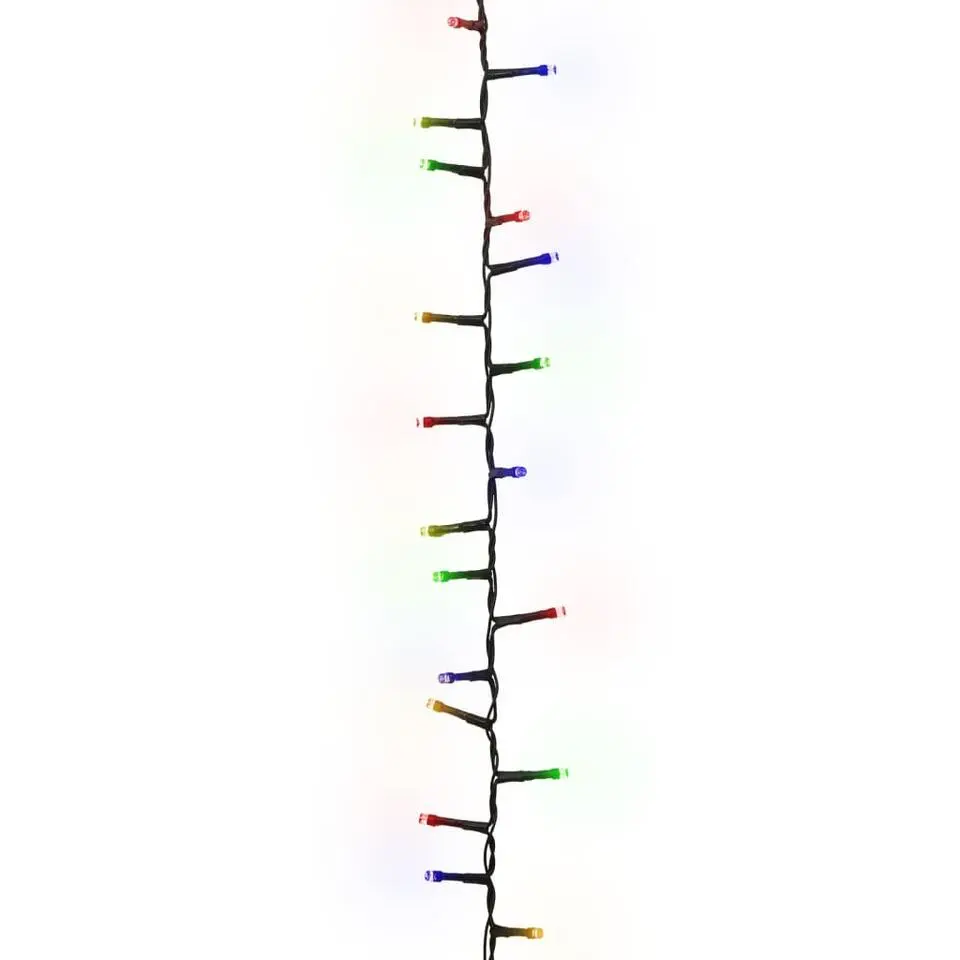 vidaXL - Led-slinger - Multicolour and dark green - 65 m