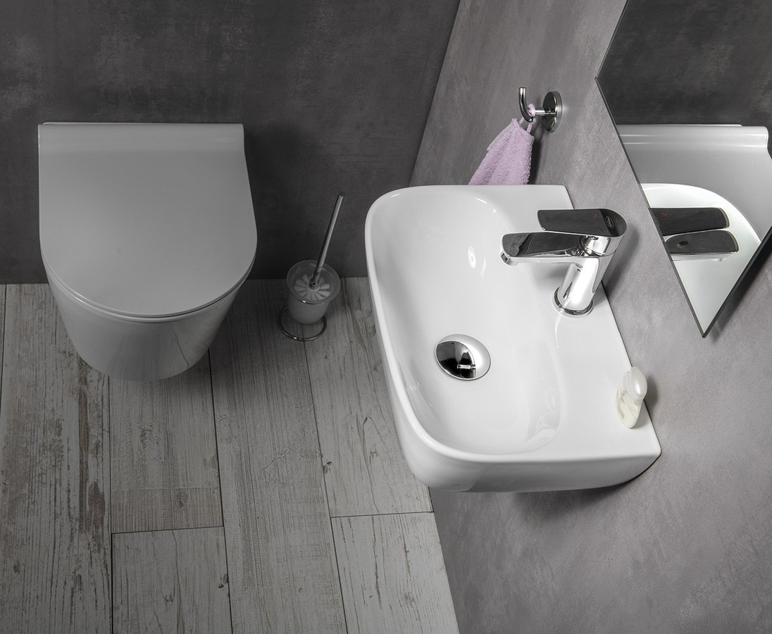 Sapho Nerissa wastafel keramiek 42x29cm wit glans