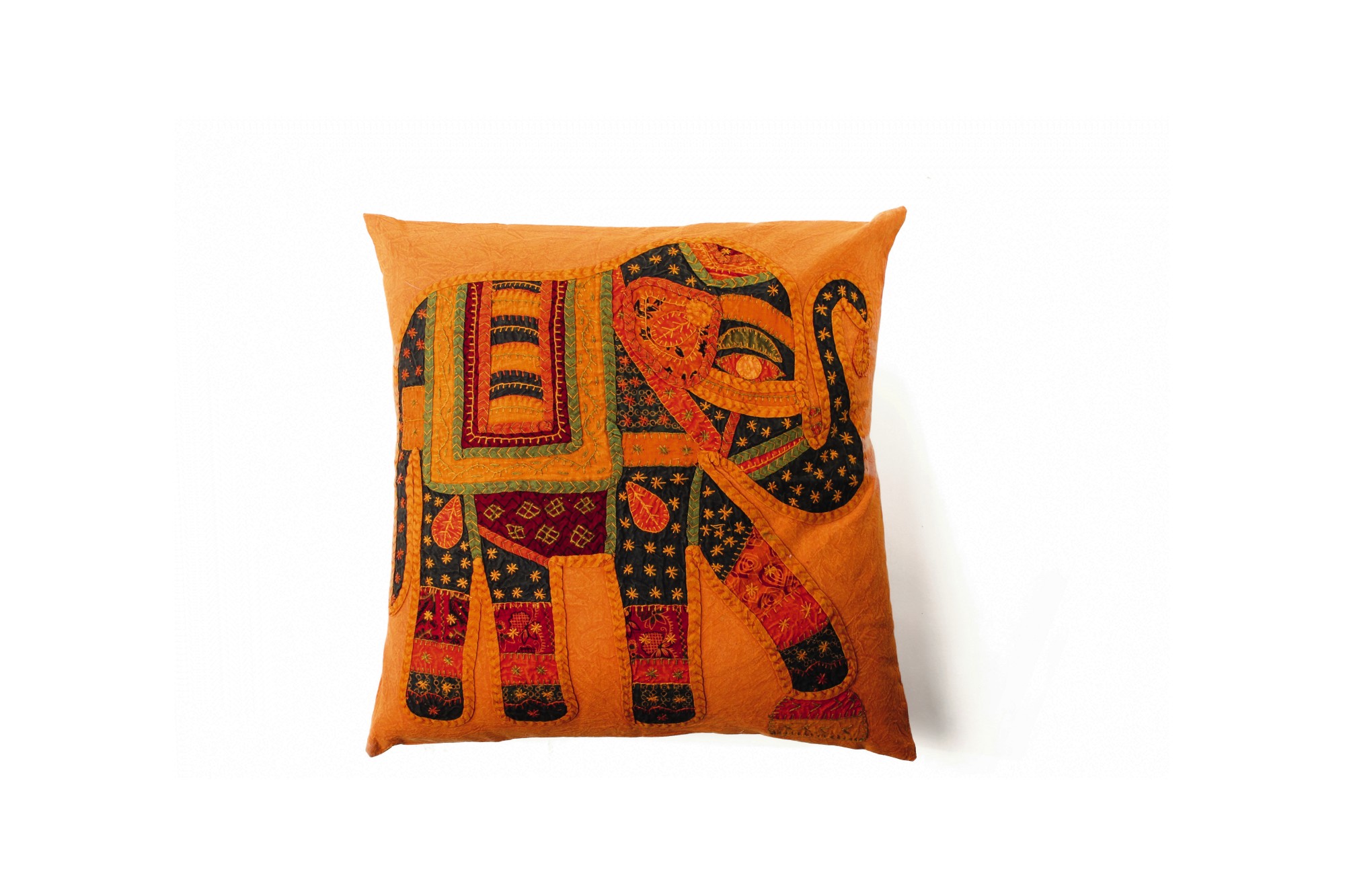 Kissenhülle 'Elefant', orange, L 60 cm, B 60 cm von fischer's lagerhaus