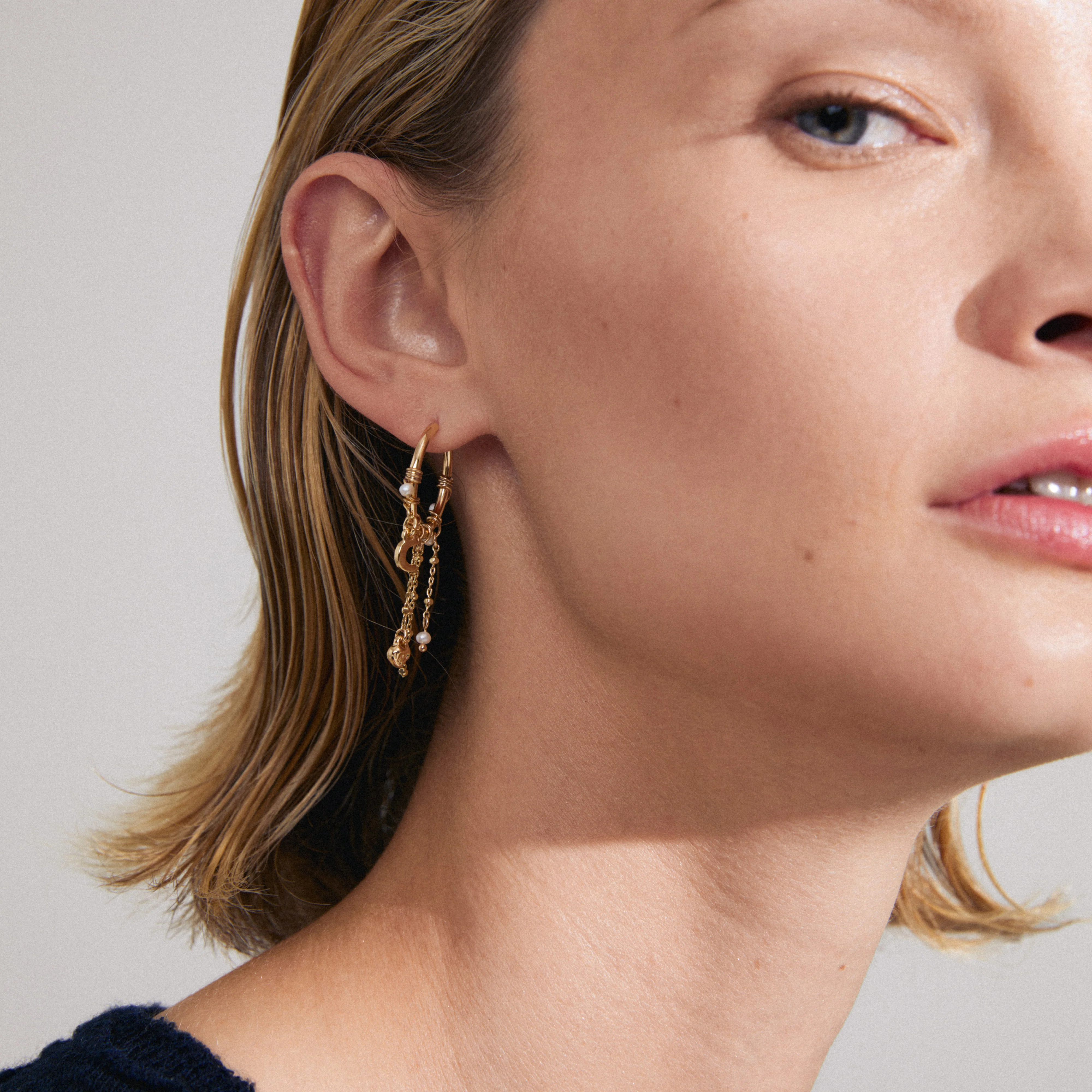 PILGRIM  Arlet hoops - forgyldt