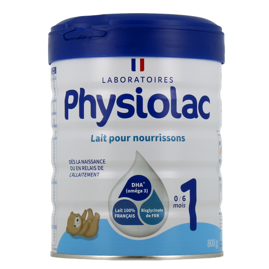 Physiolac 1 Lait en poudre 1er âge - Source de DHA pour bébé 0-6 mois