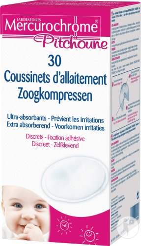 Mercurochrome Coussinets Allaitement 30 Unités