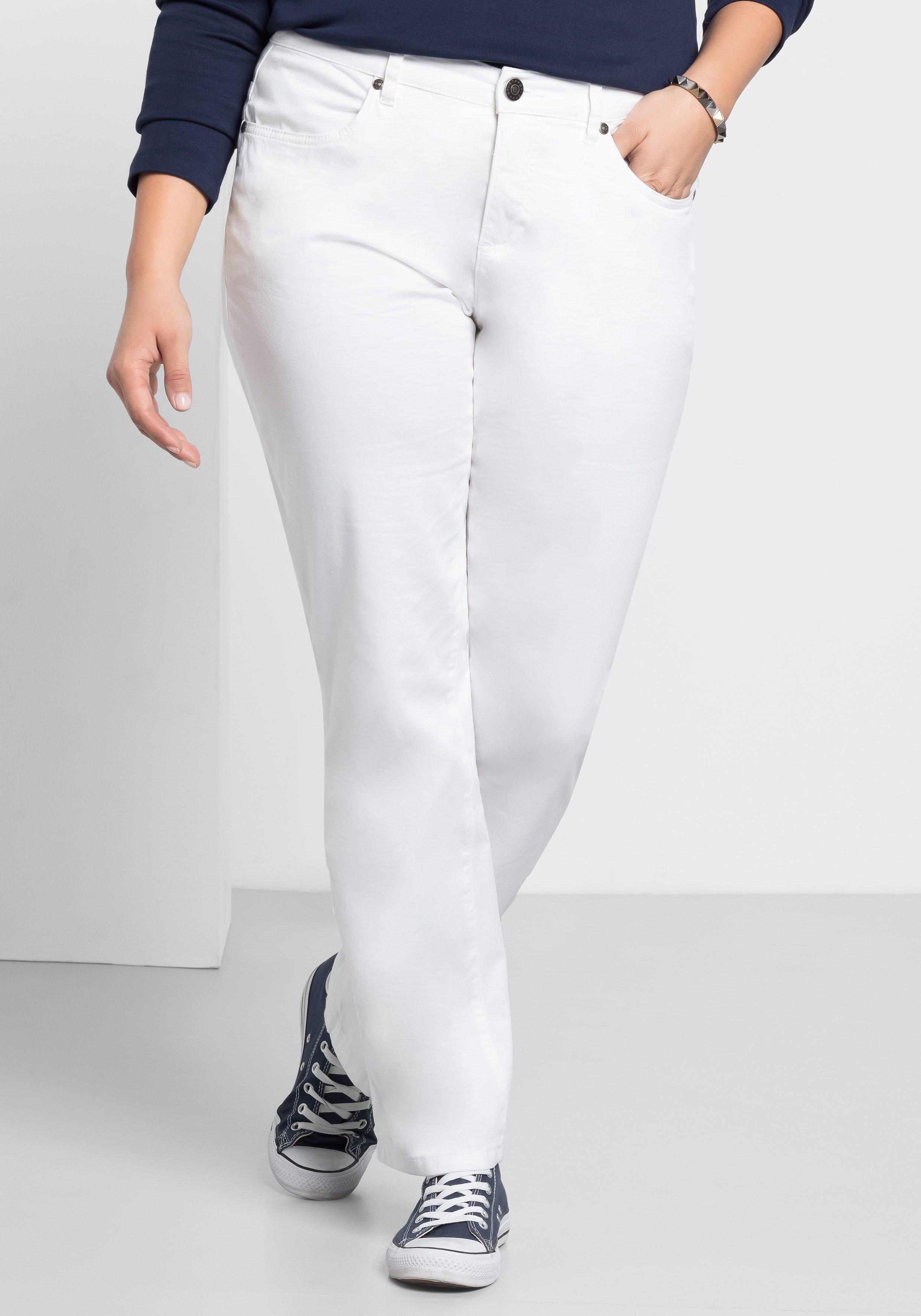 Gerade Hose aus Baumwoll-Twill