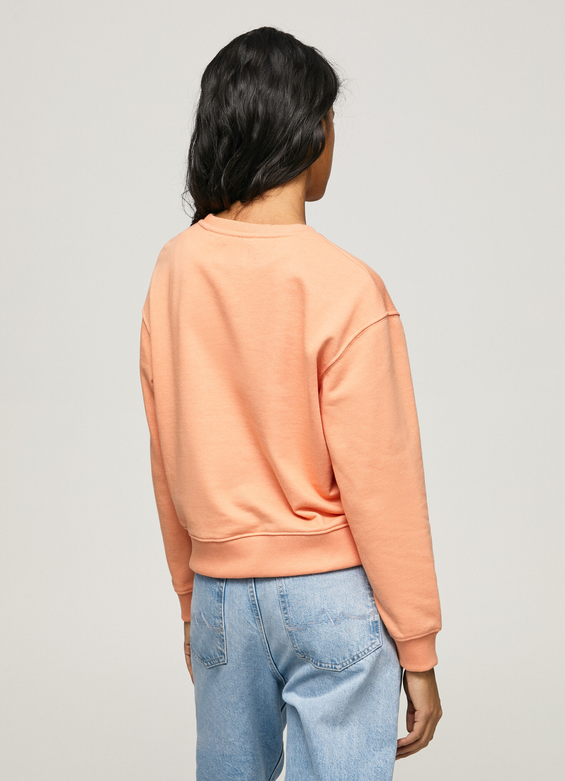 MOLETOM COM LOGOTIPO ESTAMPADO - pêssego e laranja