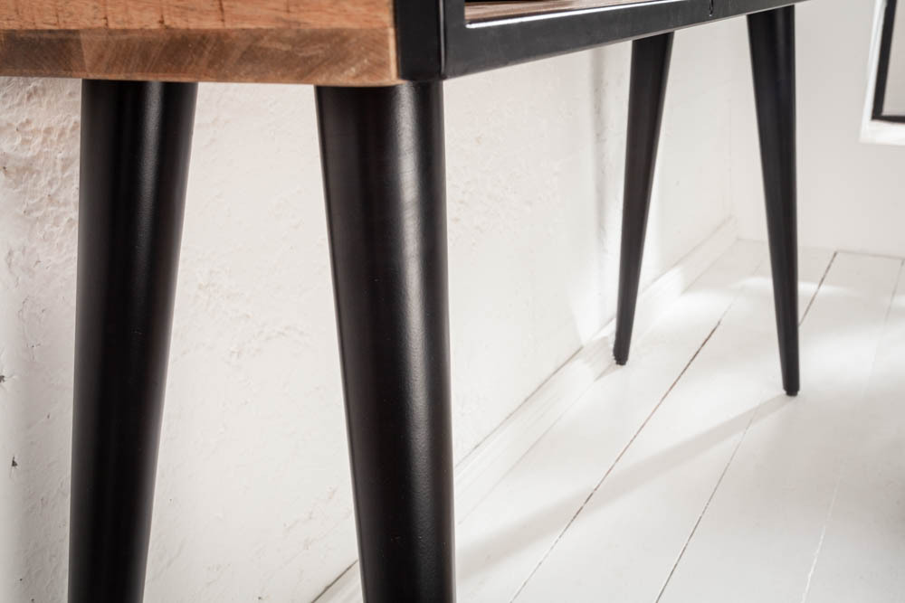 Industrial Konsolentisch INDUSTRIAL 120cm Mango mit schwarzen Beinen