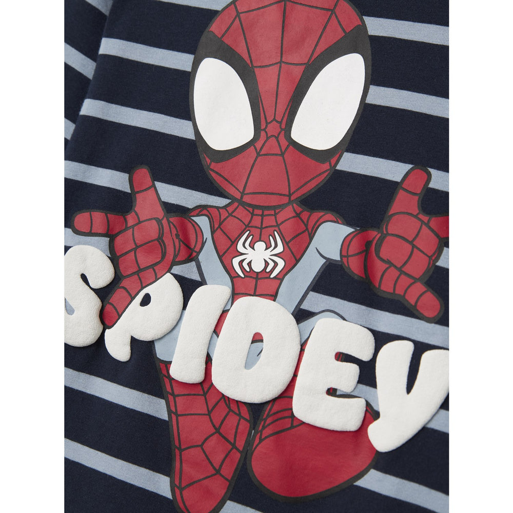Køb Name It Navy Blazer Dusty Blue Nmmjosue Spider Nreg Ss Top Mar