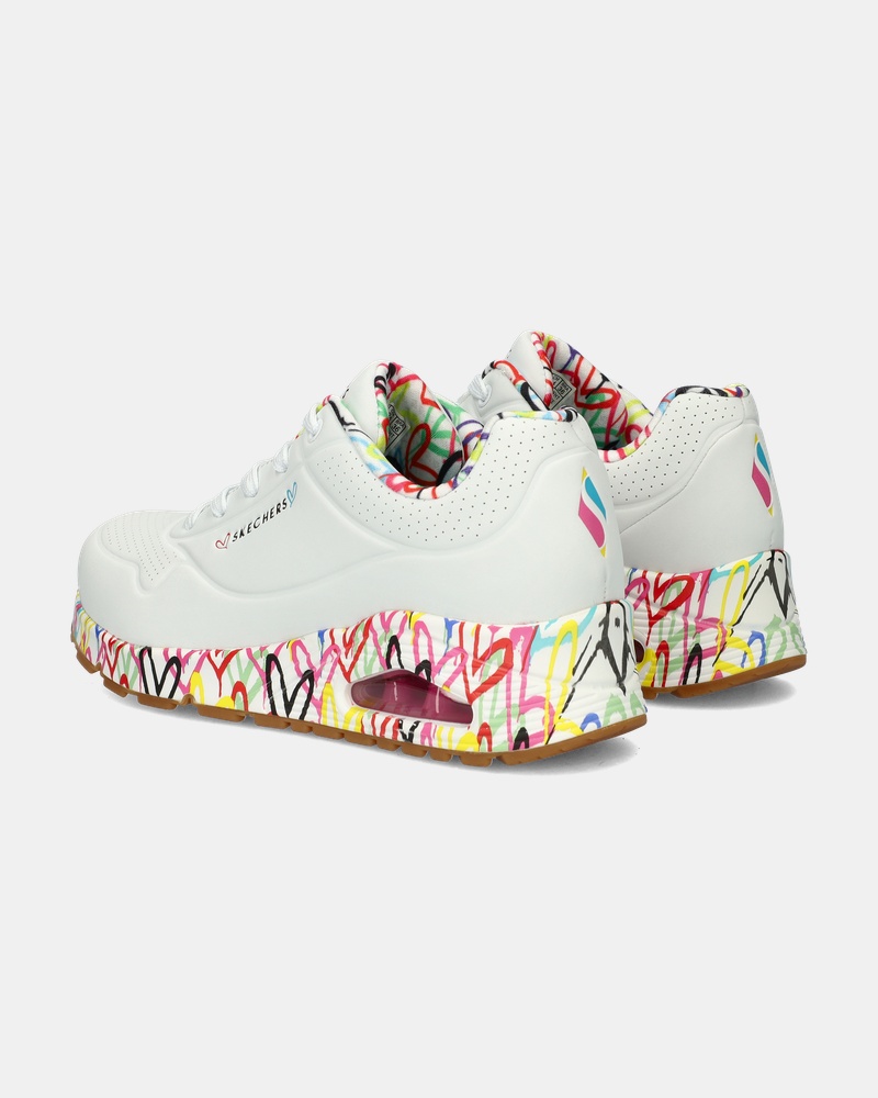 Skechers Uno Loving Love Lage sneakers  - wit