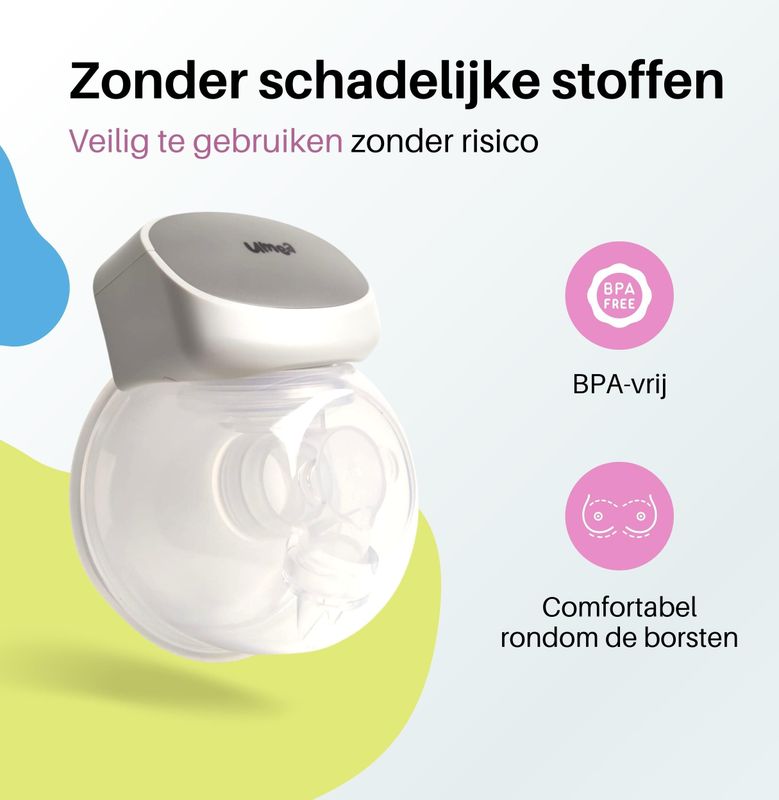 Umea - Enkele Borstkolf - Elektrisch - Wit - Handsfree