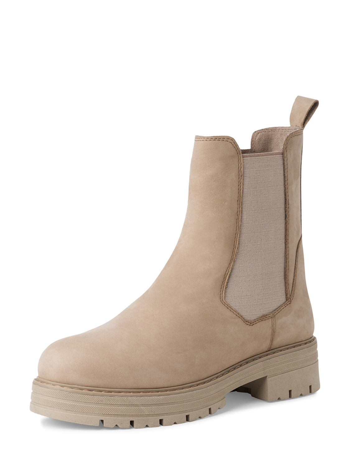 Marco Tozzi Taupe Leather Chelsea