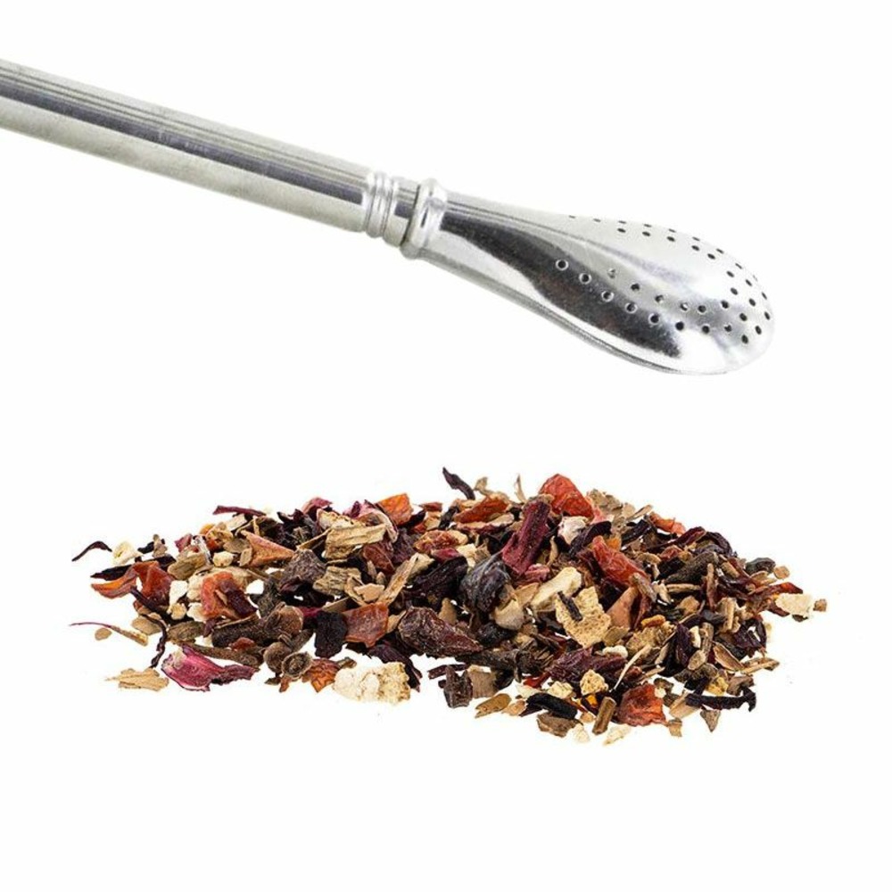 Tisane bio soirées d'hiver + paille inox avec filtre