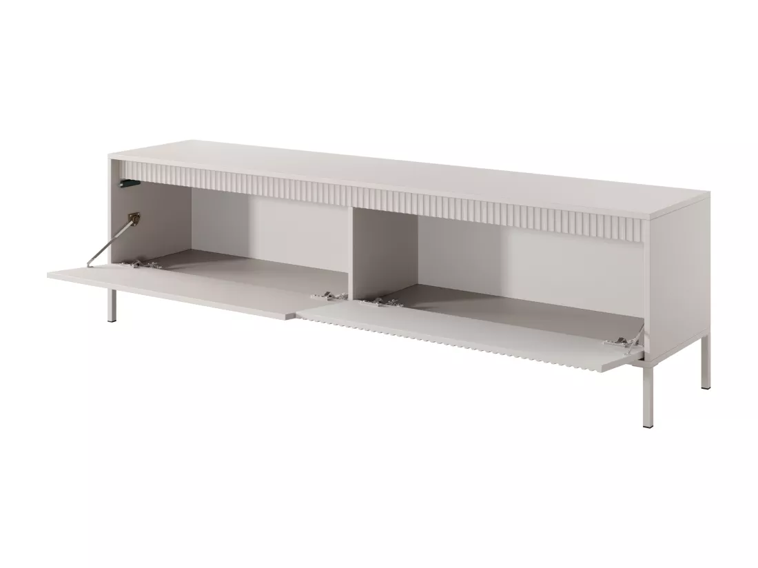 Meuble TV avec 2 portes en MDF - Beige - NURSEMA