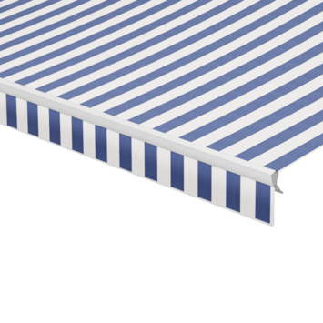 Schulprand (volant) recht streep blauw/wit (kleurnr. 8556) op maat
