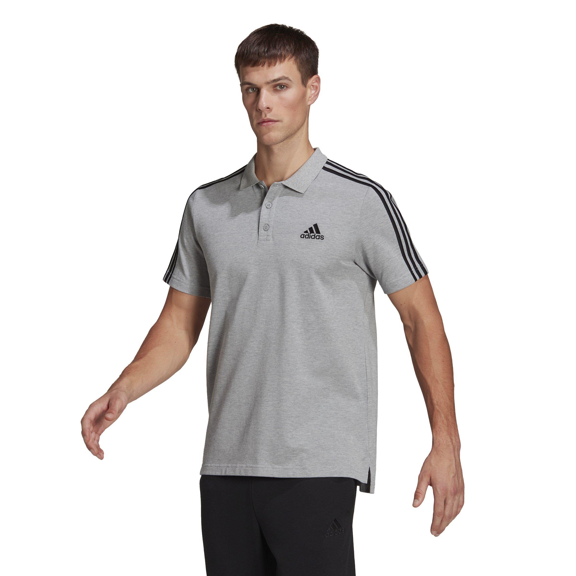 adidas Essentials Mens Cotton 3-Stripes Polo Shirt