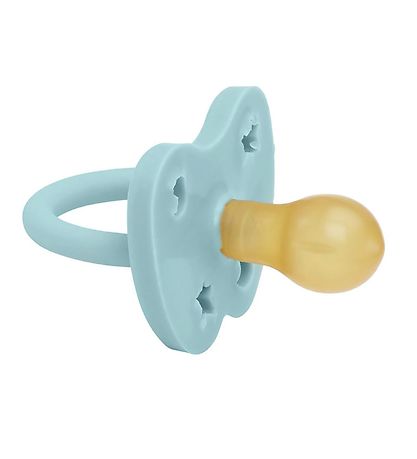 Hevea Schnuller - 0-3 mt. - Naturgummi - Baby Blue m. Entchen