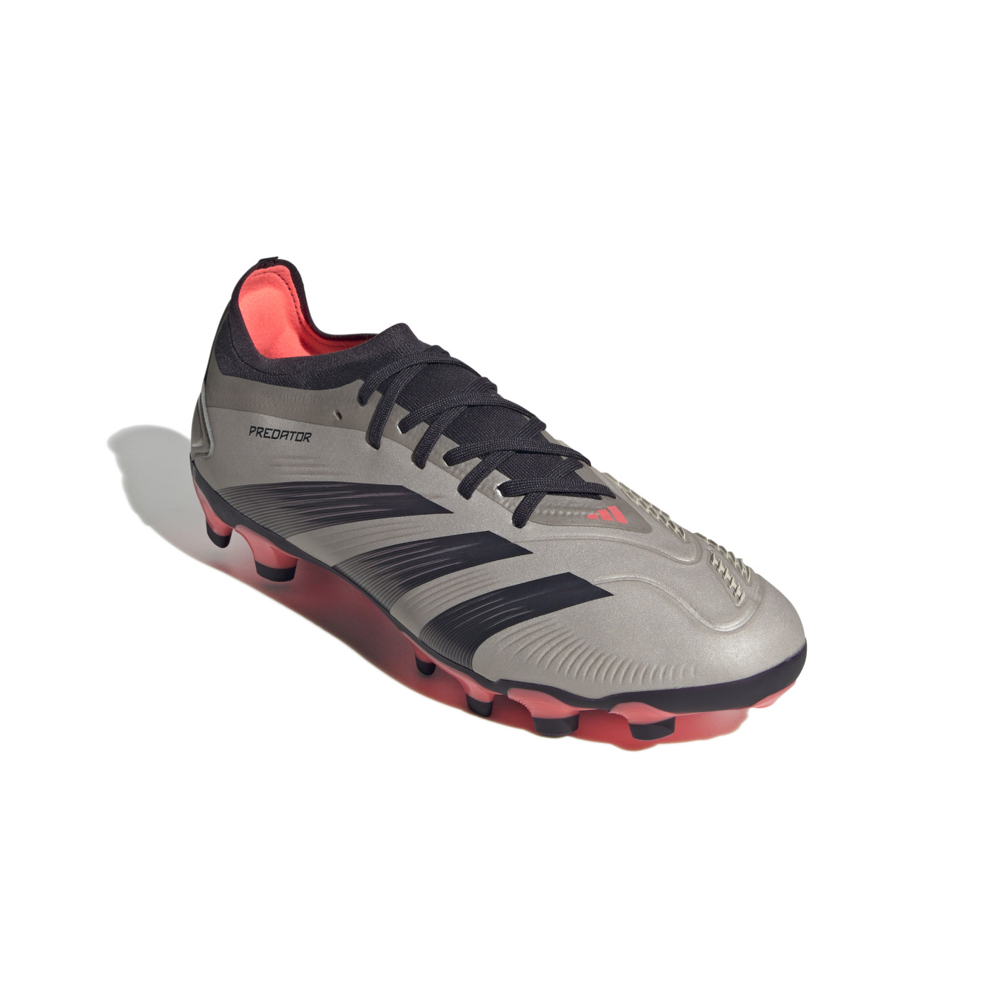 Adidas Predator Pro Gras / Kunstgras Voetbalschoenen (MG) Zilver Zwart Roze