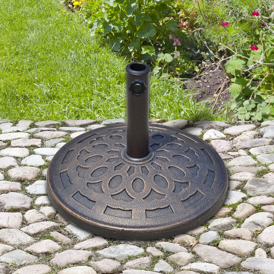 Outsunny Sonnenschirmfuß rund bronze