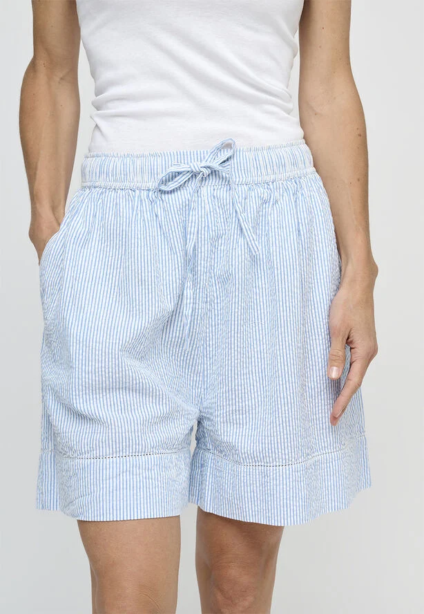Moshi Moshi Mind wake shorts wave stripe White / blue