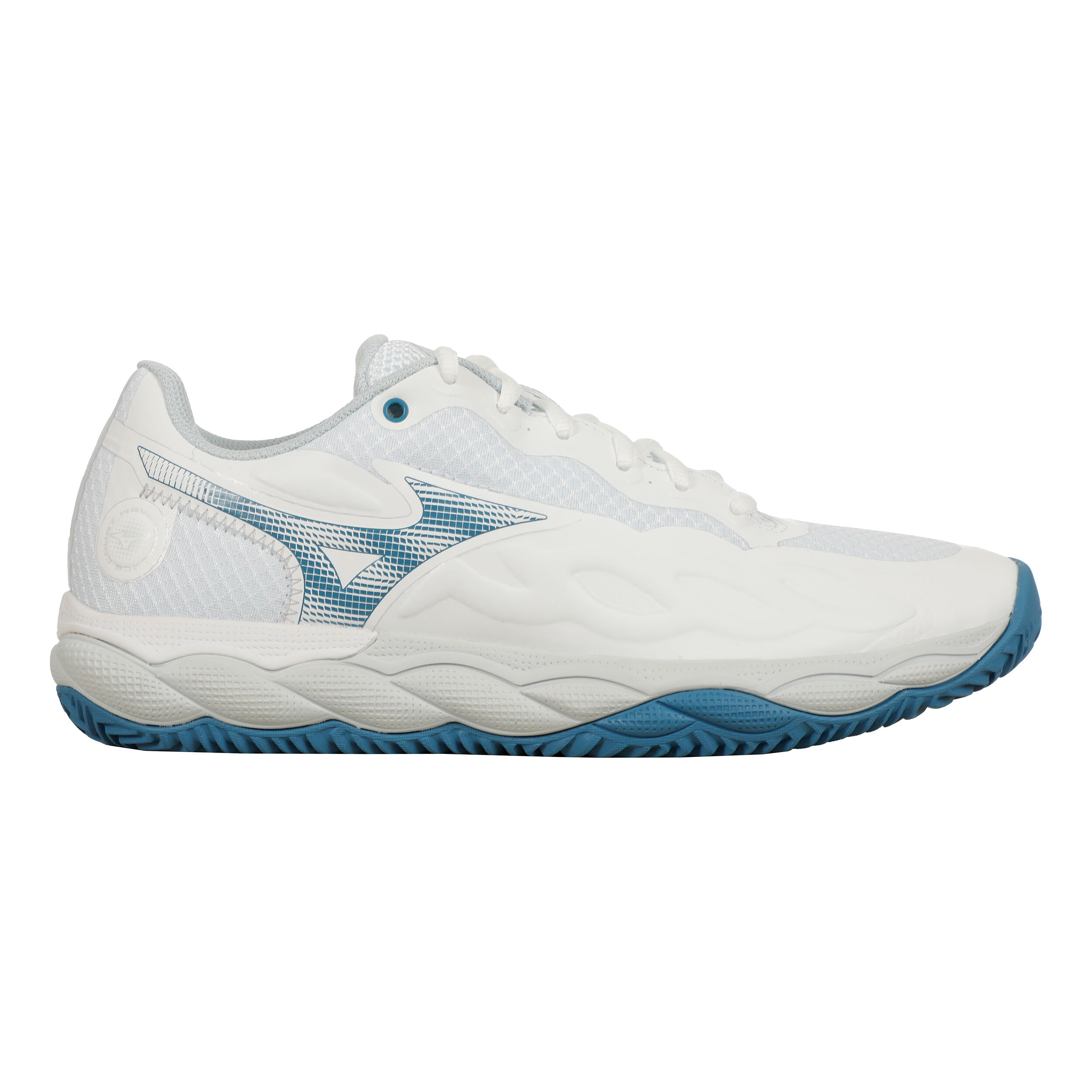 Mizuno Wave Enforce Court Chaussure Terre Battue Femmes - Blanc , Bleu