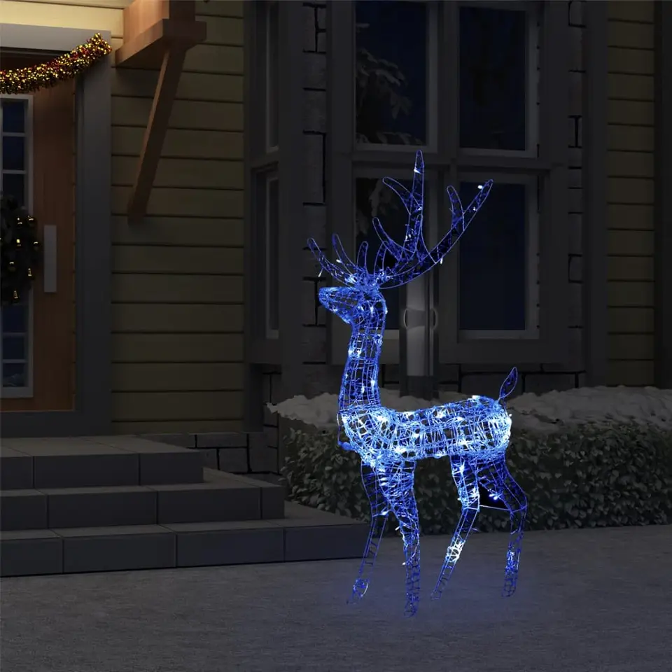 vidaXL - Rendier Kerstdecoratie - Blue - 70 x 41 x 120 cm