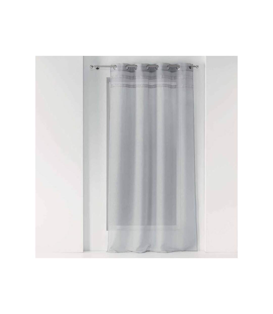 Rideau Voilage à Œillets Satinela 140x240cm Gris