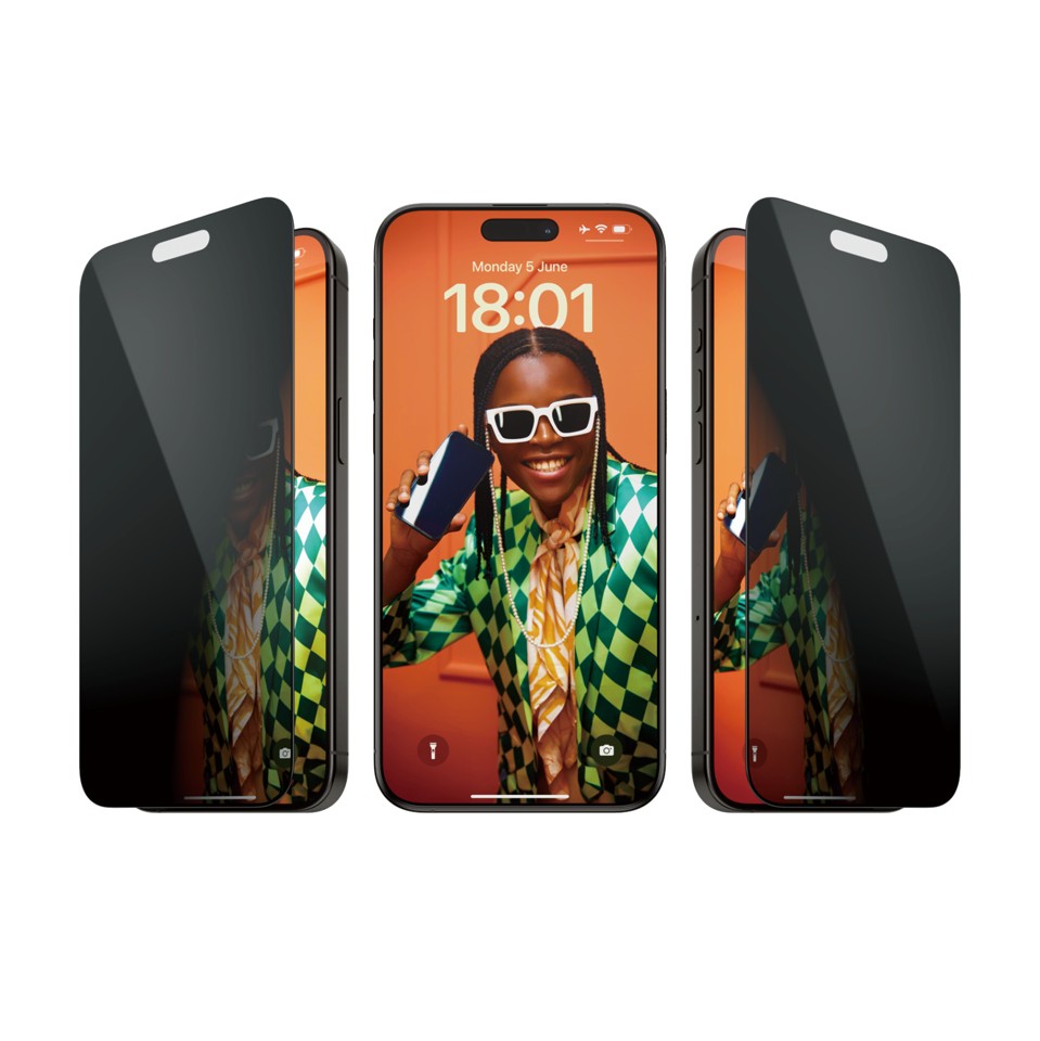 PanzerGlass™ - Privacy Skærmbeskyttelse iPhone 15 Pro Max - Ultra-Wide Fit m. EasyAligner