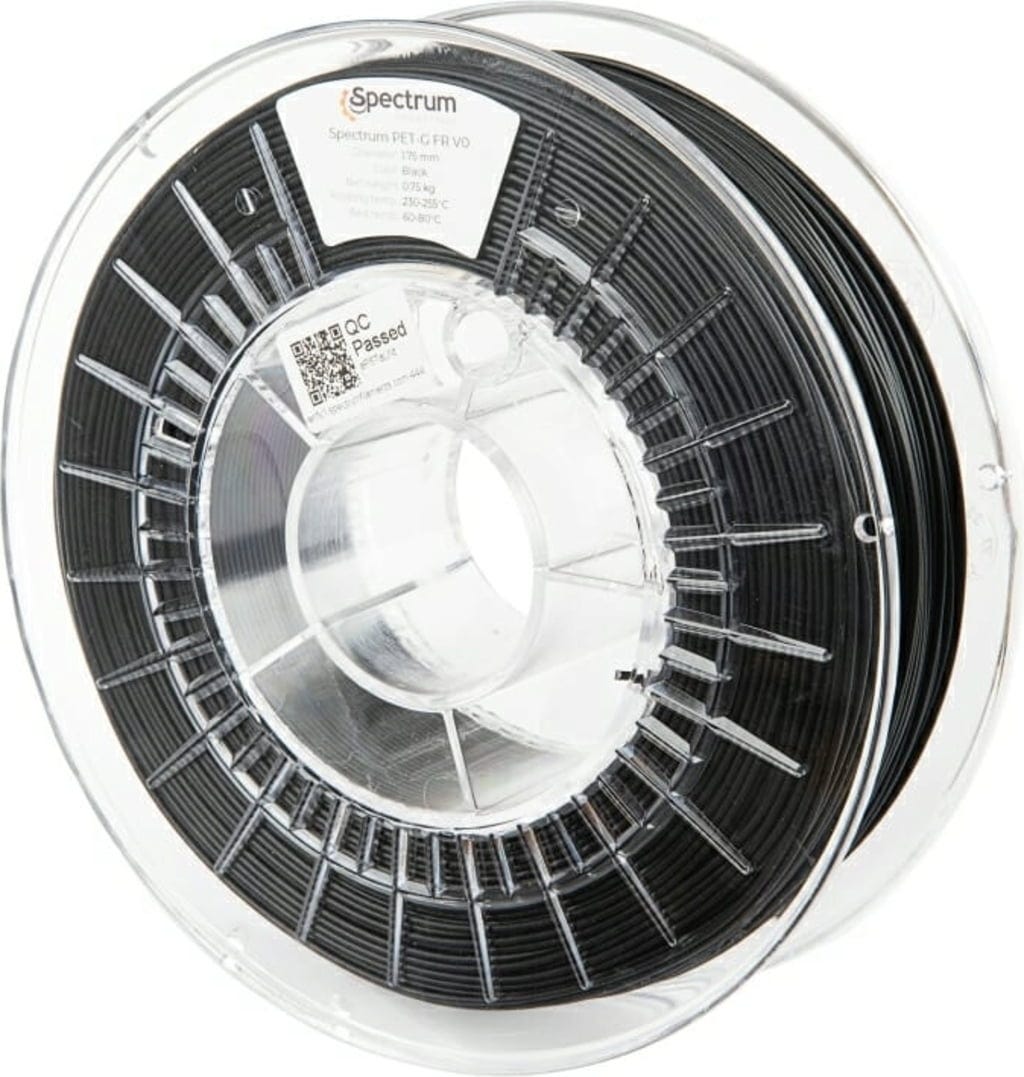 Spectrum  PET-G FR V0 Black, 1,75 mm / 750 g    Spezielles PET-G für besondere Anwendungsfälle